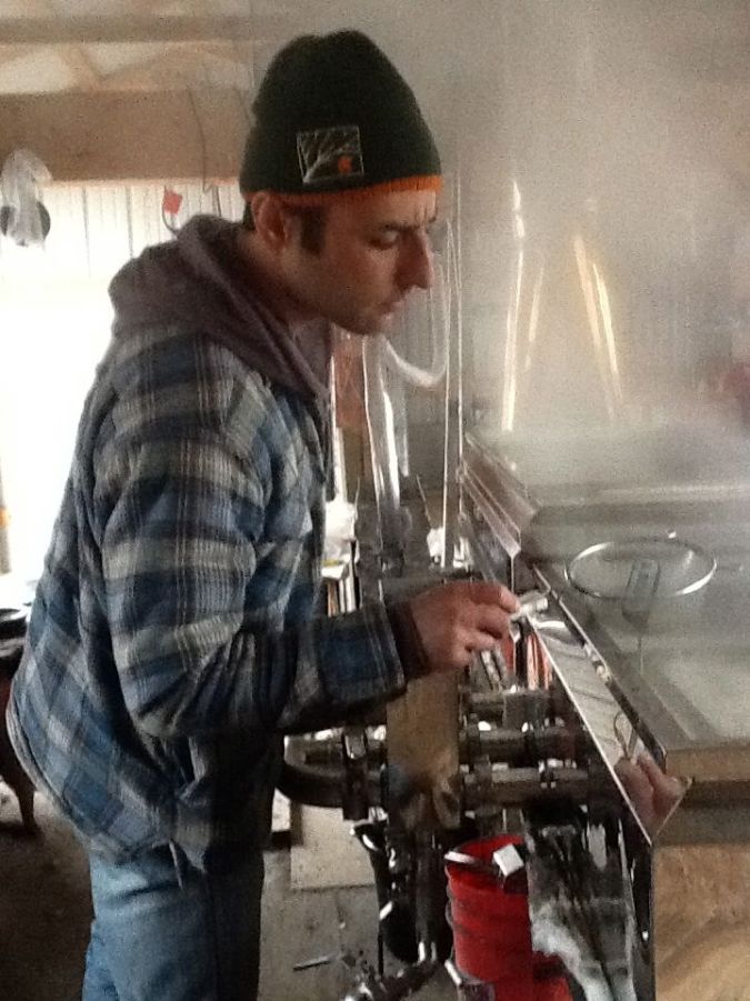 My nephew Adrian is the fourth generation of our family to make syrup from these trees