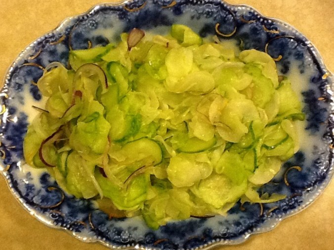 Vintage salad in vintage bowl
