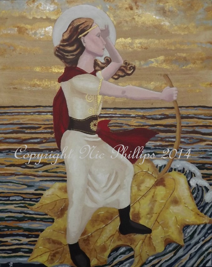 From Celtic Saints of Western Britain By Nicolas Phillips. http://nicphillipssacredart.com/shop/celtic-saints-of-western-britain-original-artwork/ Used by permission.