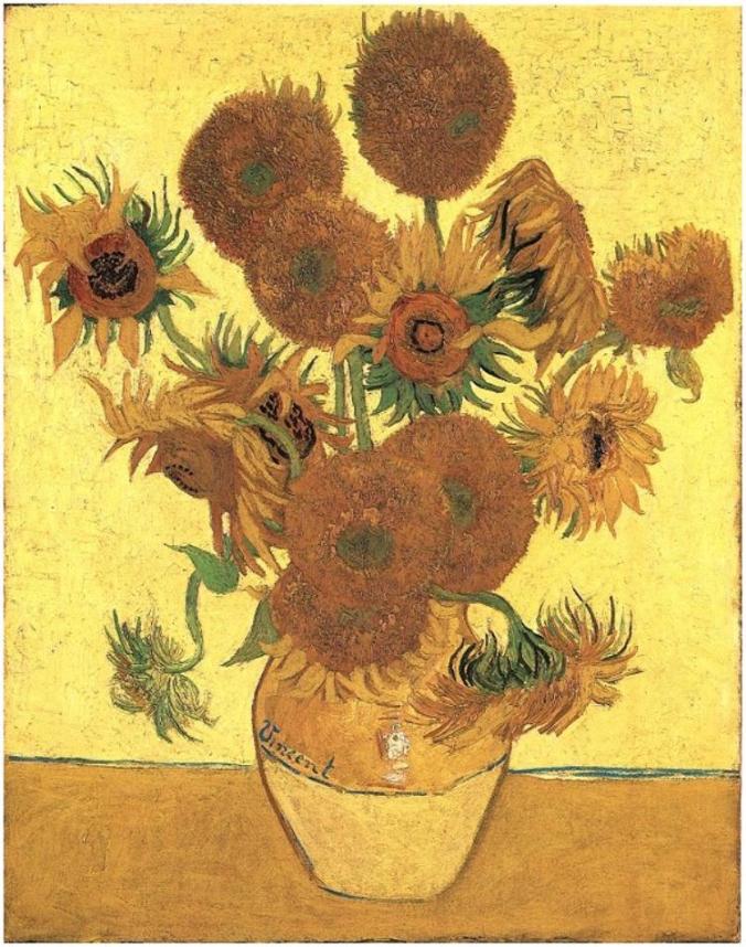 Still-Life_-Vase-with-Fifteen-Sunflowers